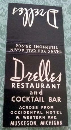 Drelles Restaurant and Cocktail Bar - Matchbook (newer photo)